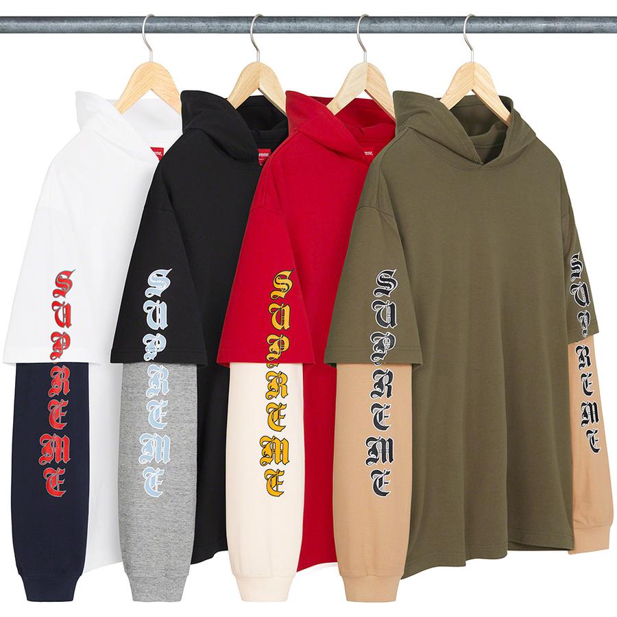Supreme Layered Hooded L S Top for fall winter 22 season