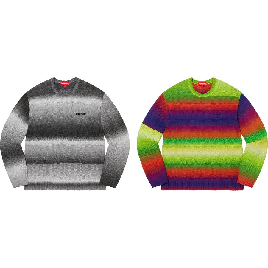 Supreme Gradient Stripe Sweater released during fall winter 22 season
