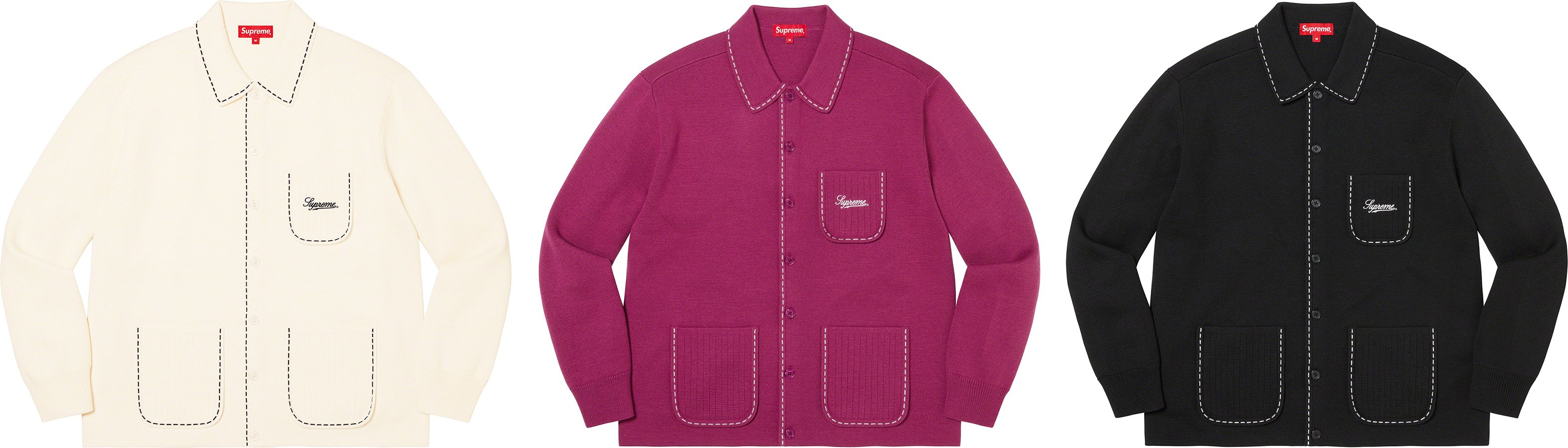 Supreme contrast stitch button up