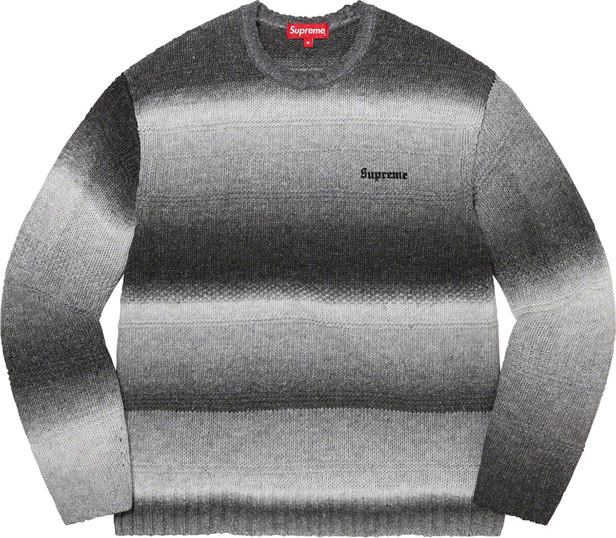 Supreme Gradient Stripe Sweater Black-
