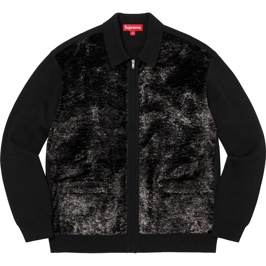 Details on Faux Fur Zip Up Cardigan  from fall winter 2022