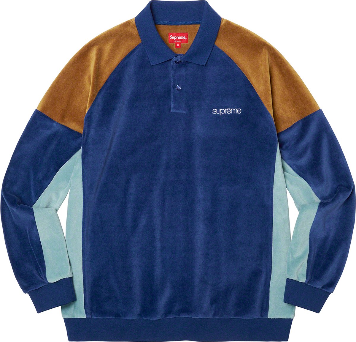 Paneled Velour L S Polo - fall winter 2022 - Supreme