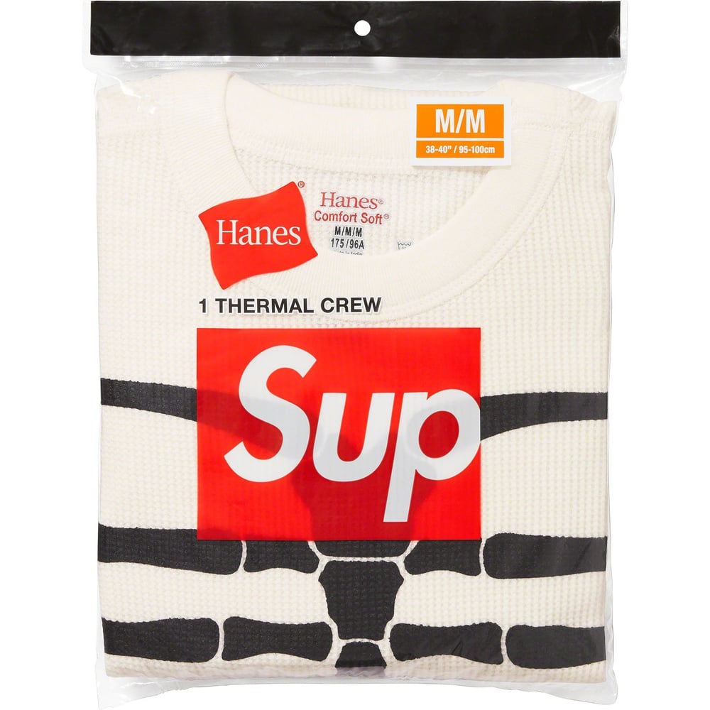 Details on Supreme Hanes Bones Thermal Crew (1 Pack)  from fall winter
                                                    2023 (Price is $30)