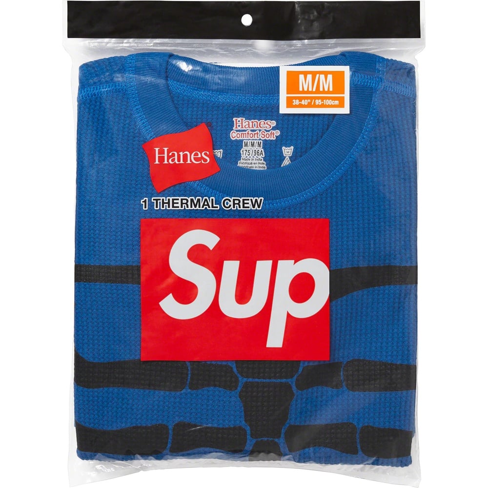 Details on Supreme Hanes Bones Thermal Crew (1 Pack)  from fall winter
                                                    2023 (Price is $30)