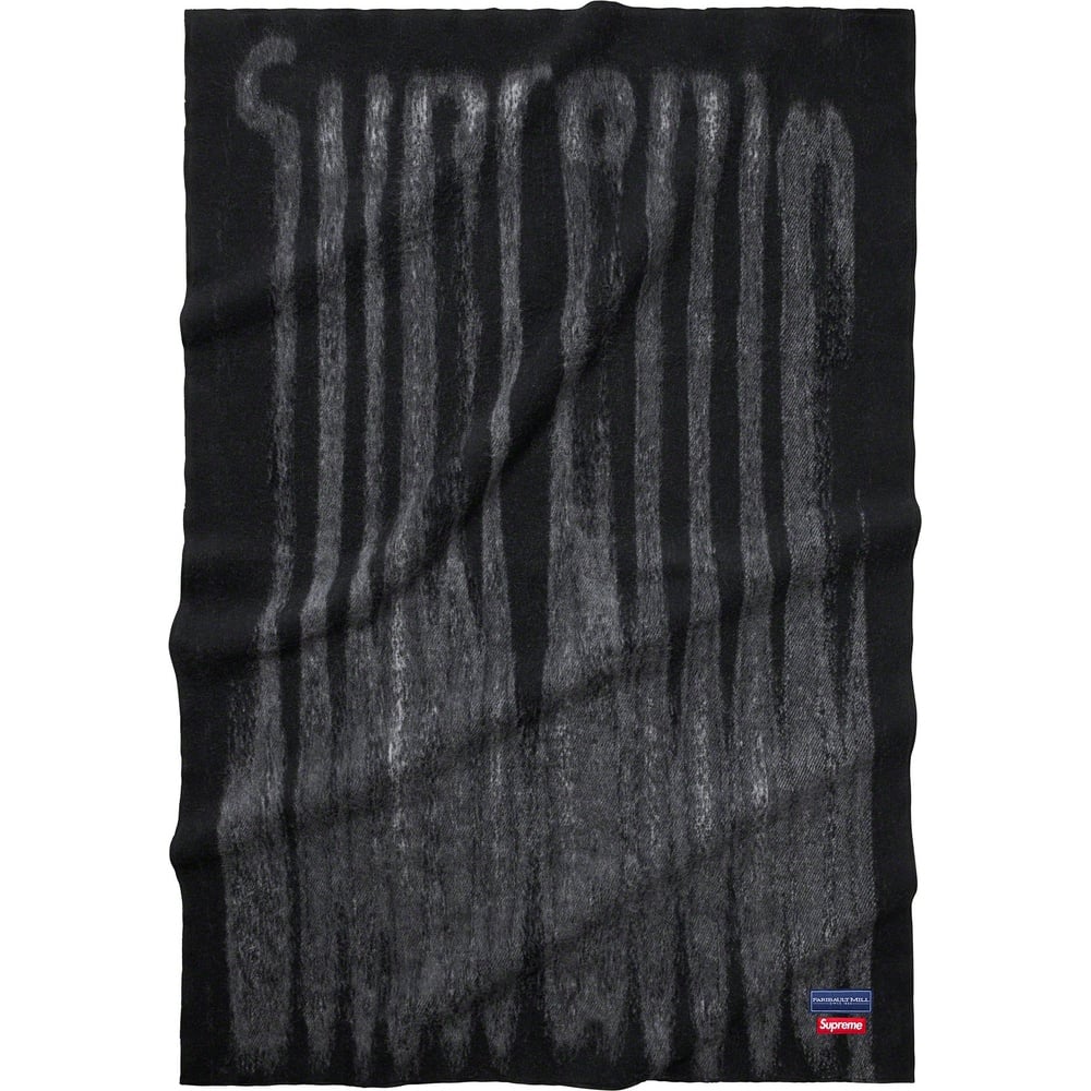 Details on Blurred Logo Blanket  from fall winter
                                                    2023 (Price is $368)