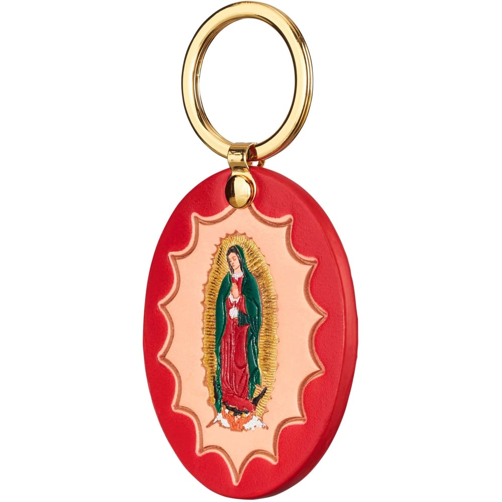 Details on Guadalupe Leather Keychain  from fall winter
                                                    2023 (Price is $38)