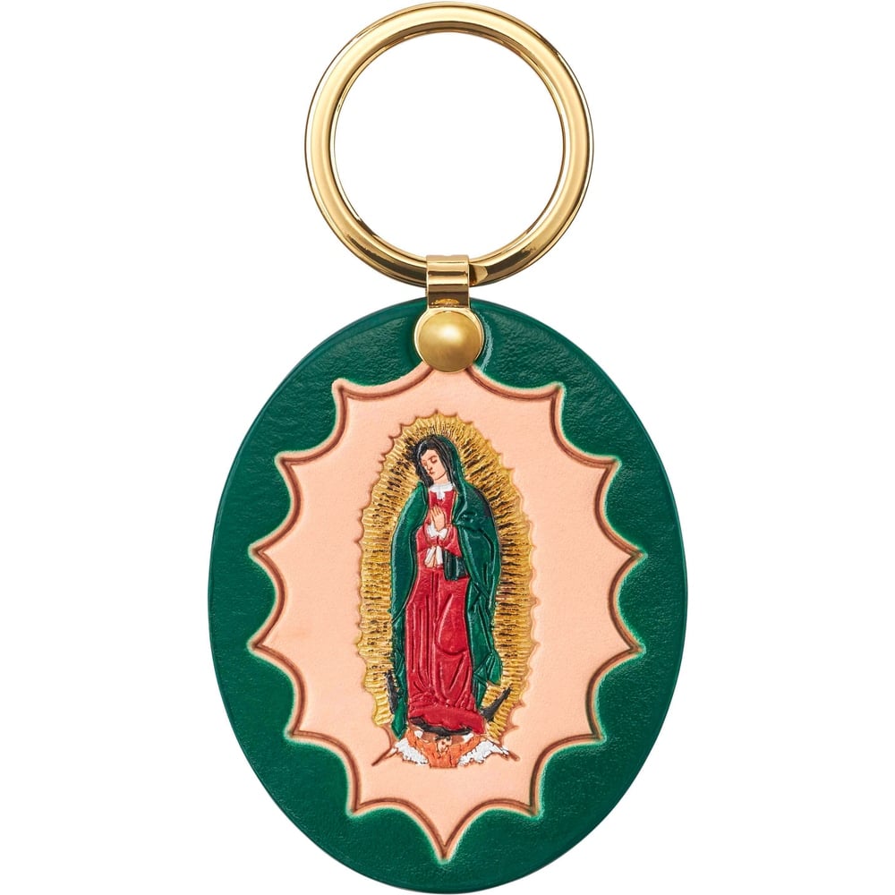 Details on Guadalupe Leather Keychain  from fall winter
                                                    2023 (Price is $38)