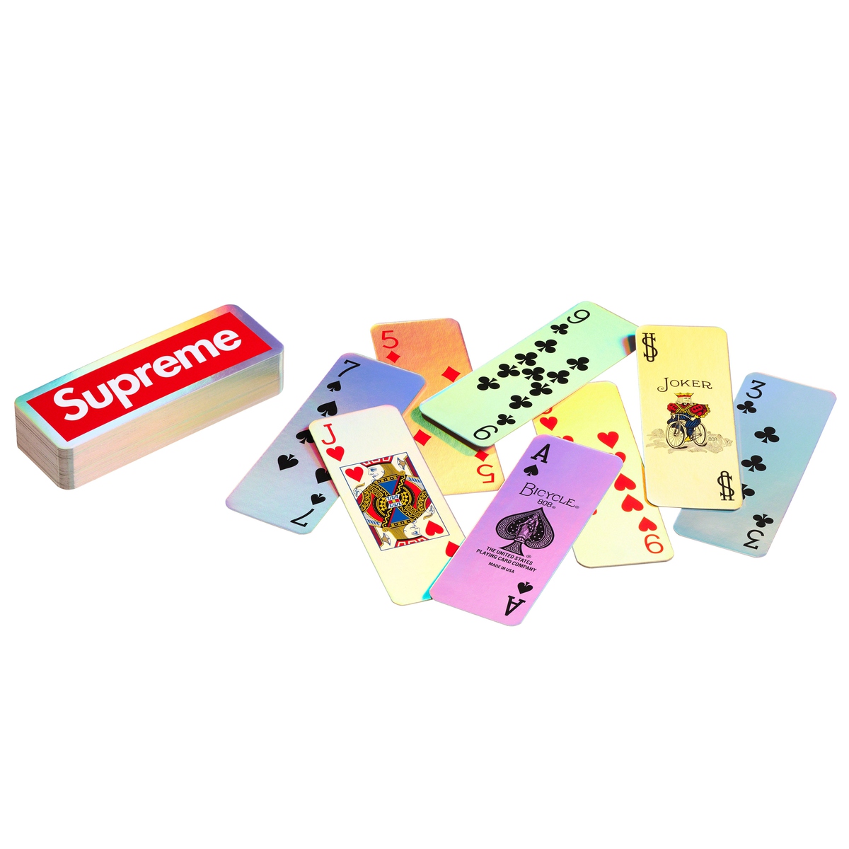 Supreme Supreme Bicycle Holographic Slice Cards for fall winter 23 season