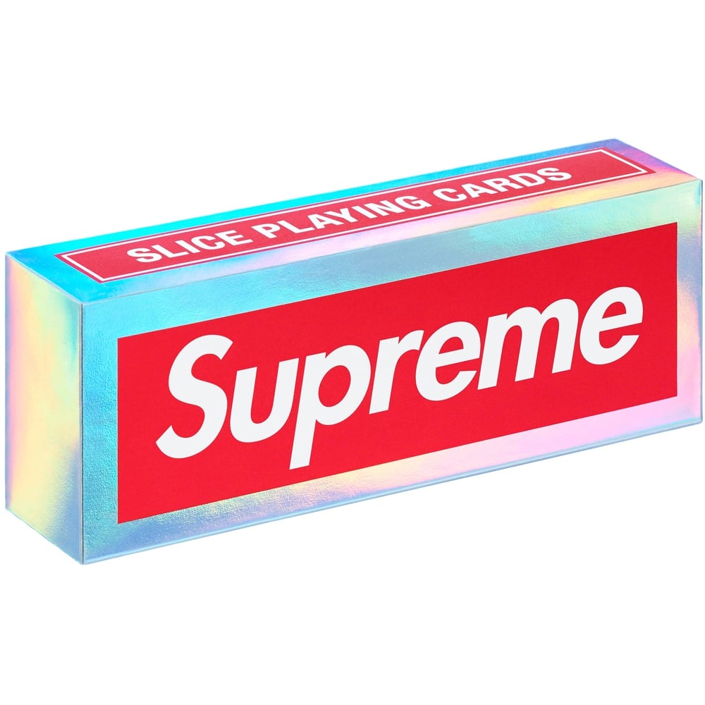 Details on Supreme Bicycle Holographic Slice Cards  from fall winter
                                                    2023 (Price is $18)