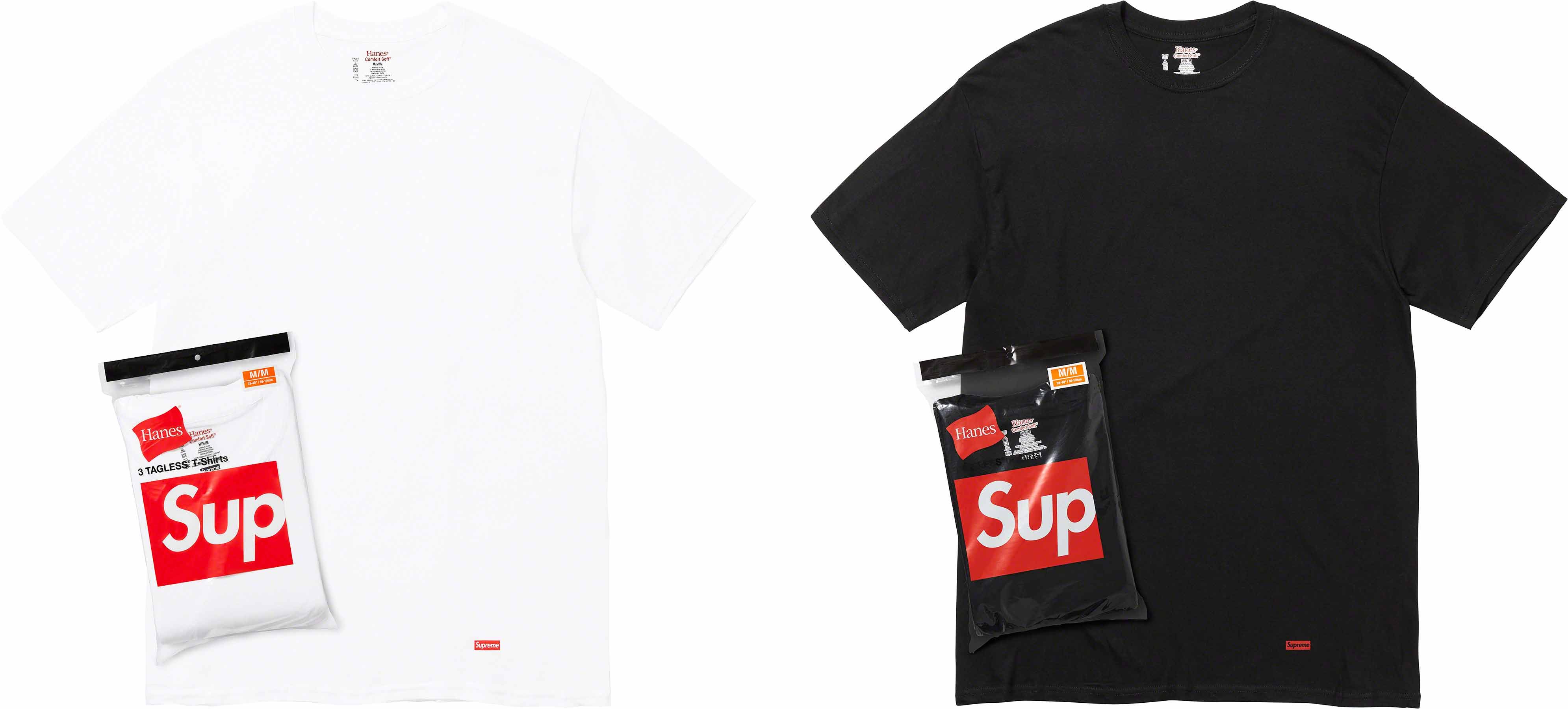 Hanes Tagless Tees (3 Pack) - fall winter 2023 - Supreme