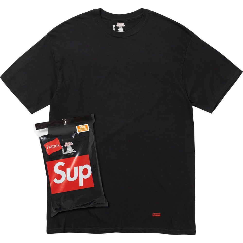 Details on Supreme Hanes Tagless Tees (3 Pack)  from fall winter
                                                    2023 (Price is $30)