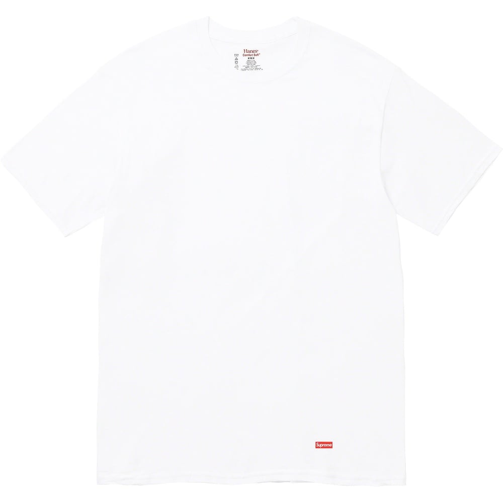 Details on Supreme Hanes Tagless Tees (3 Pack)  from fall winter
                                                    2023 (Price is $30)