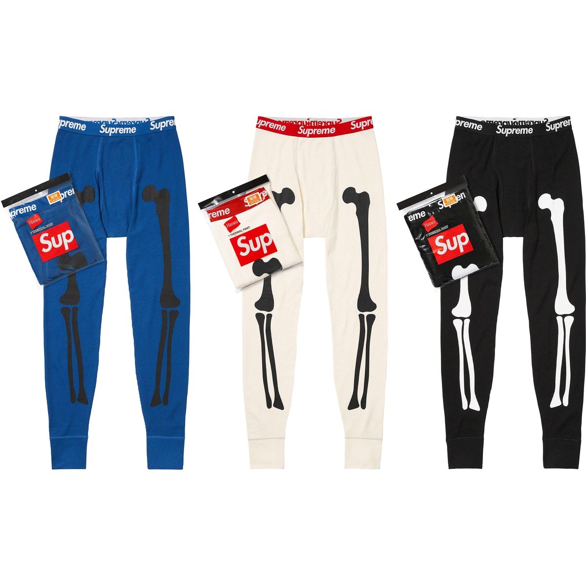 Supreme Supreme Hanes Bones Thermal Pant (1 Pack) for fall winter 23 season