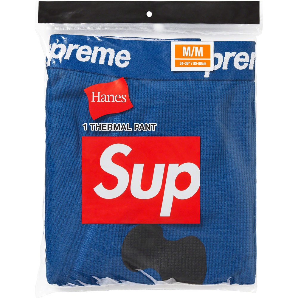 Details on Supreme Hanes Bones Thermal Pant (1 Pack)  from fall winter
                                                    2023 (Price is $30)