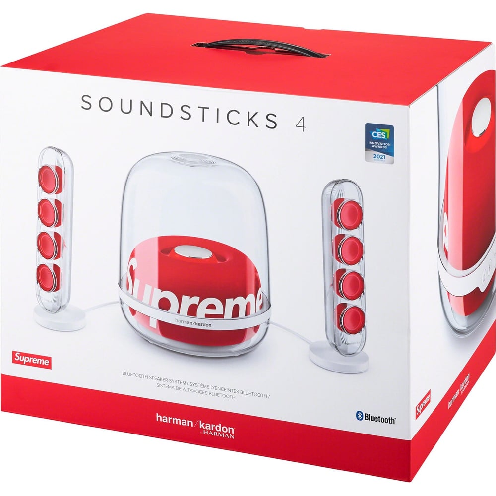 Details on Supreme Harman Kardon Soundsticks  from fall winter
                                                    2023 (Price is $398)