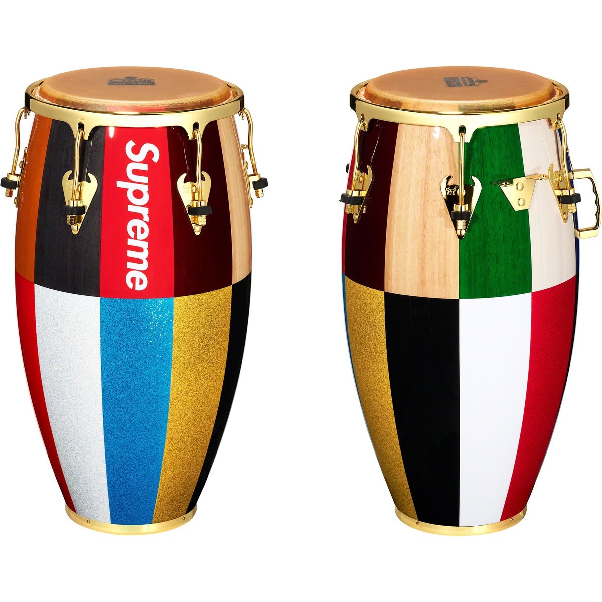 Details on Supreme Latin Percussion Conga Drum from fall winter 2023 (Price is $898)