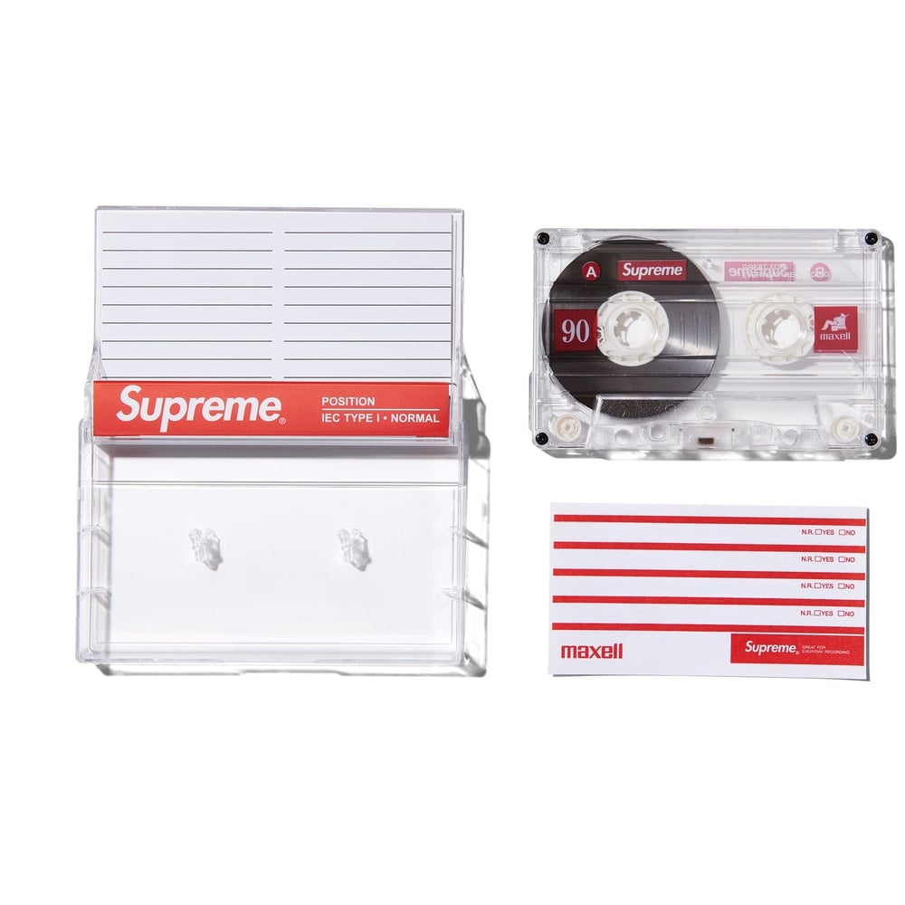 Details on Supreme Maxell Cassette Tapes (5 Pack)  from fall winter
                                                    2023 (Price is $36)