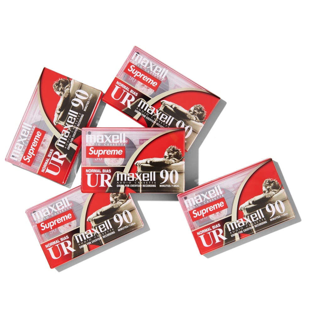 Details on Supreme Maxell Cassette Tapes (5 Pack)  from fall winter
                                                    2023 (Price is $36)