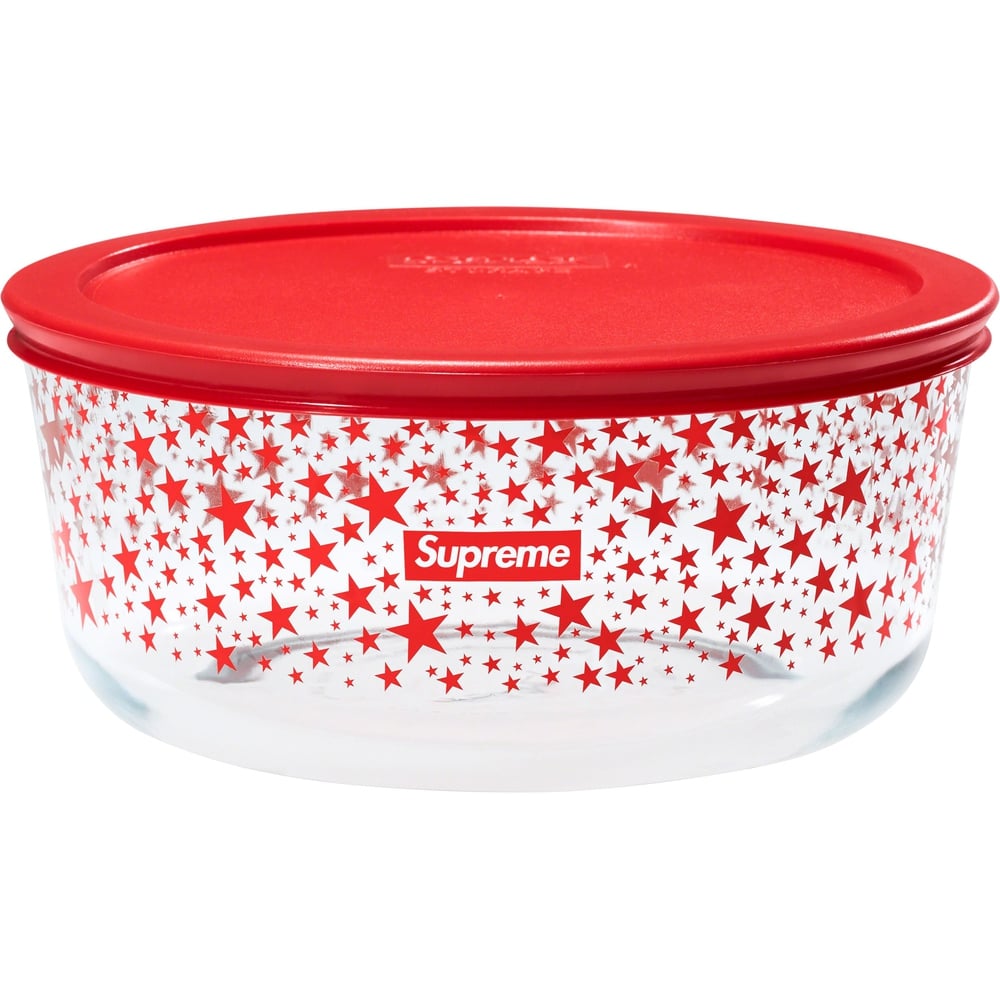 Details on Supreme Pyrex Bowls (Set of 3)  from fall winter
                                                    2023 (Price is $60)