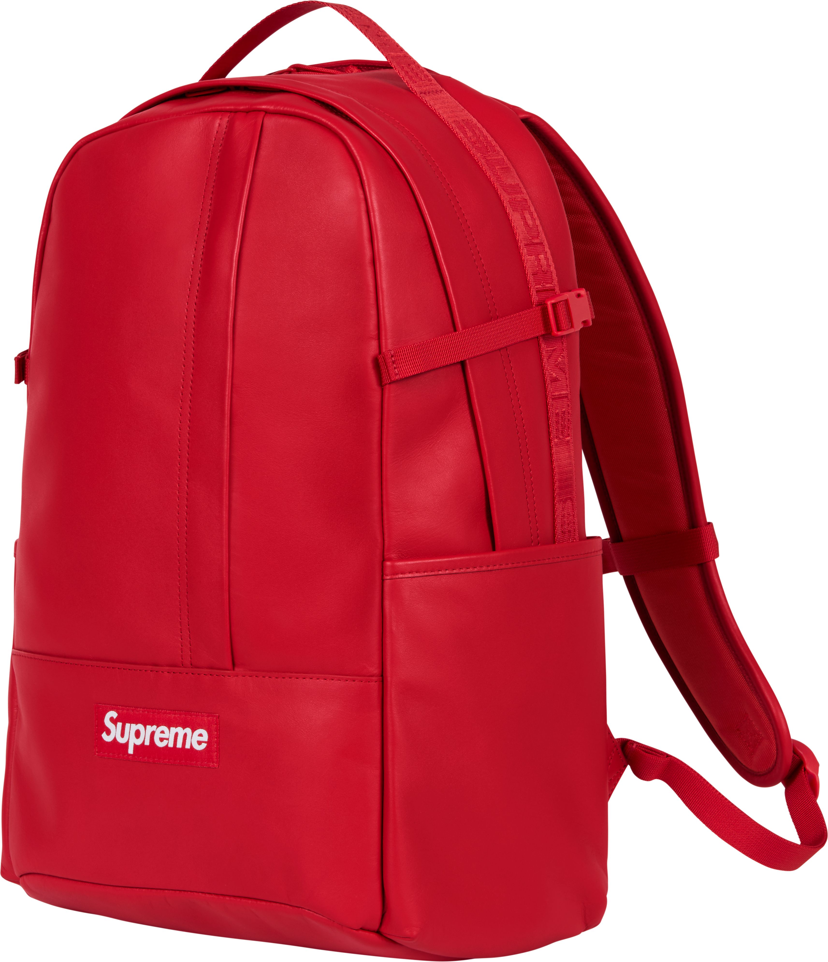 Supreme New Fashion Stylish Leather Bag 1.5 L Laptop Backpack Red