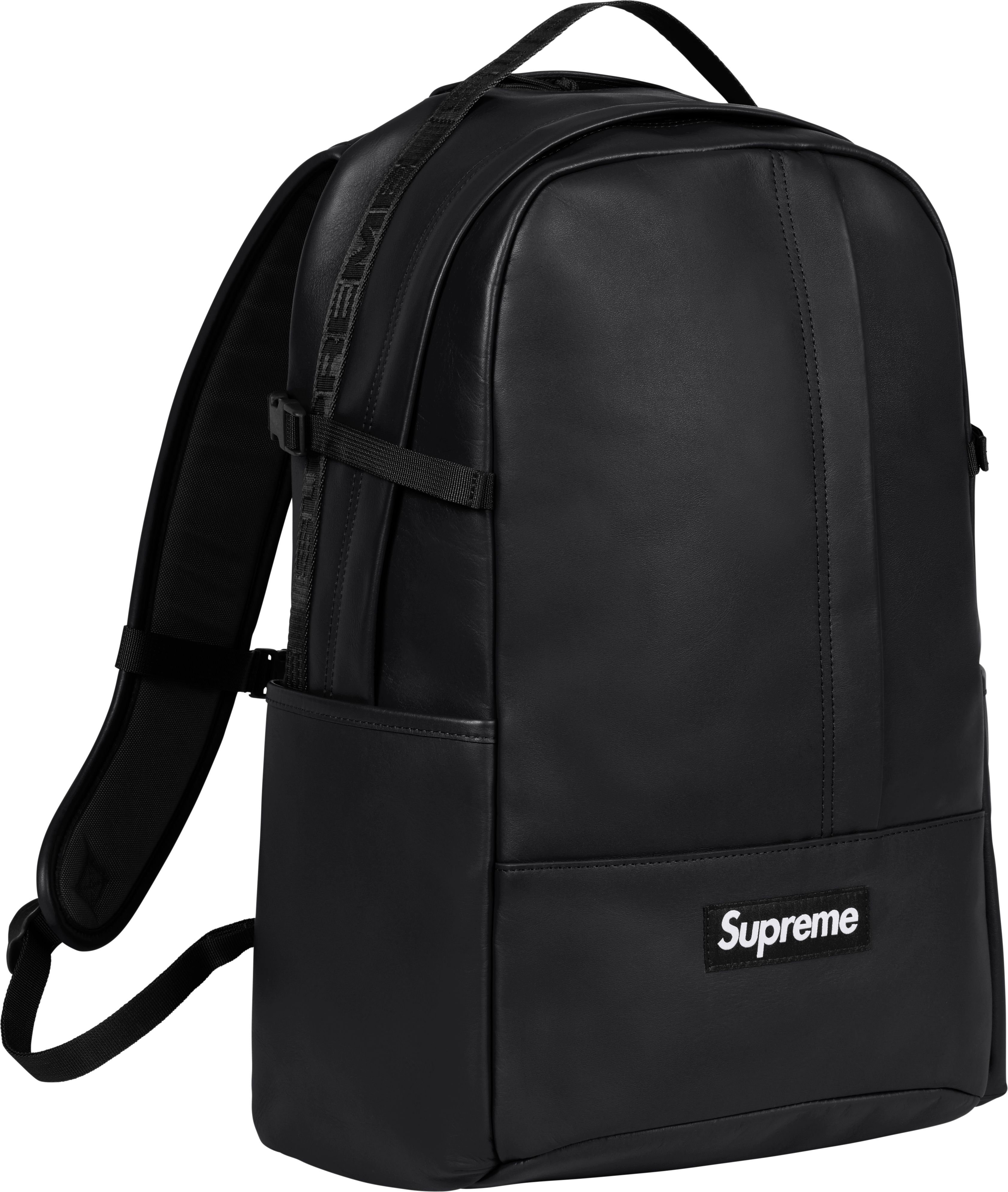 leather supreme bape backpack