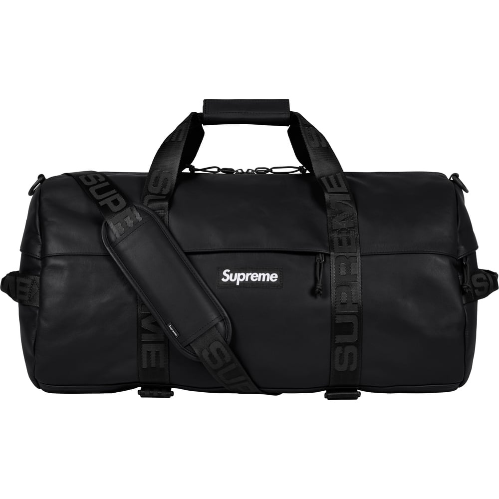Supreme Leather Duffle Bag (FW23) - $328