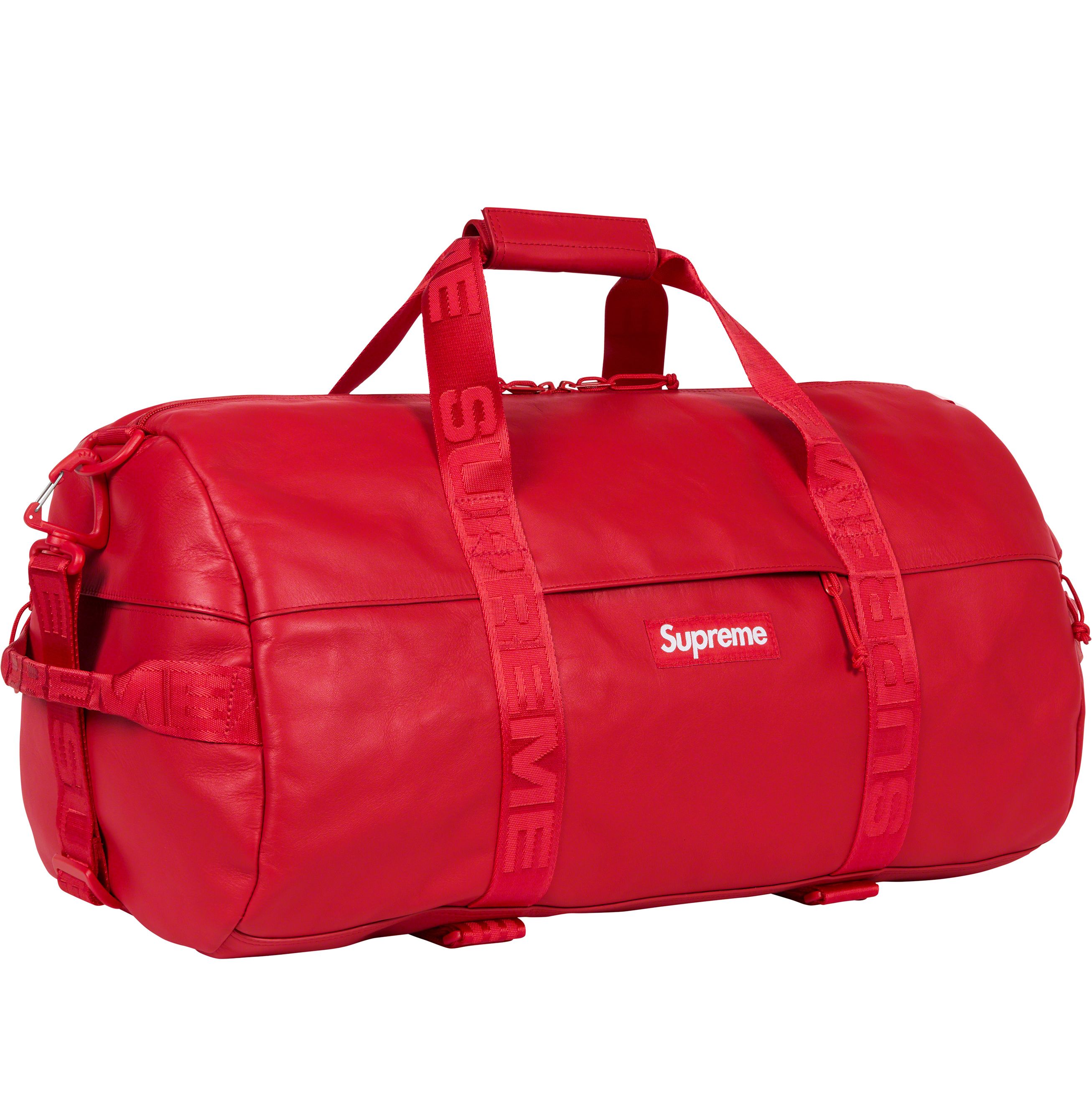 Supreme Nike Leather Duffle Bag White