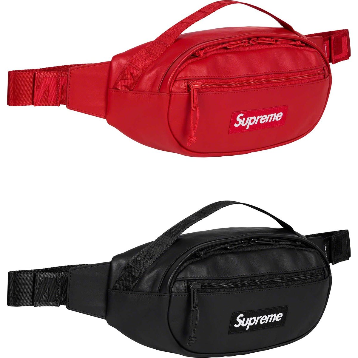 Supreme Leather Waist Bag for fall winter 23 season