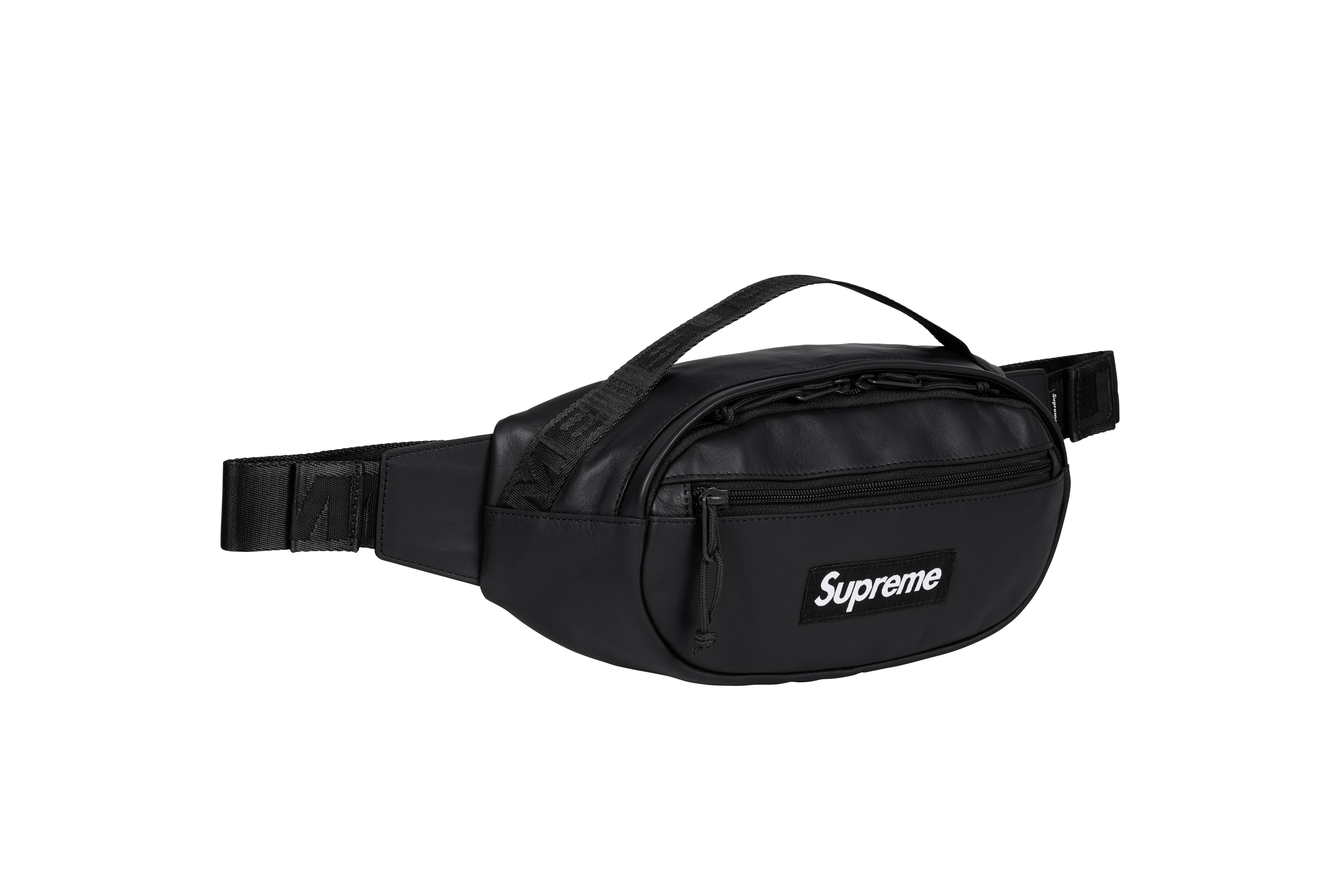 Supreme Fanny Pack FW18 Black Waist Bag.