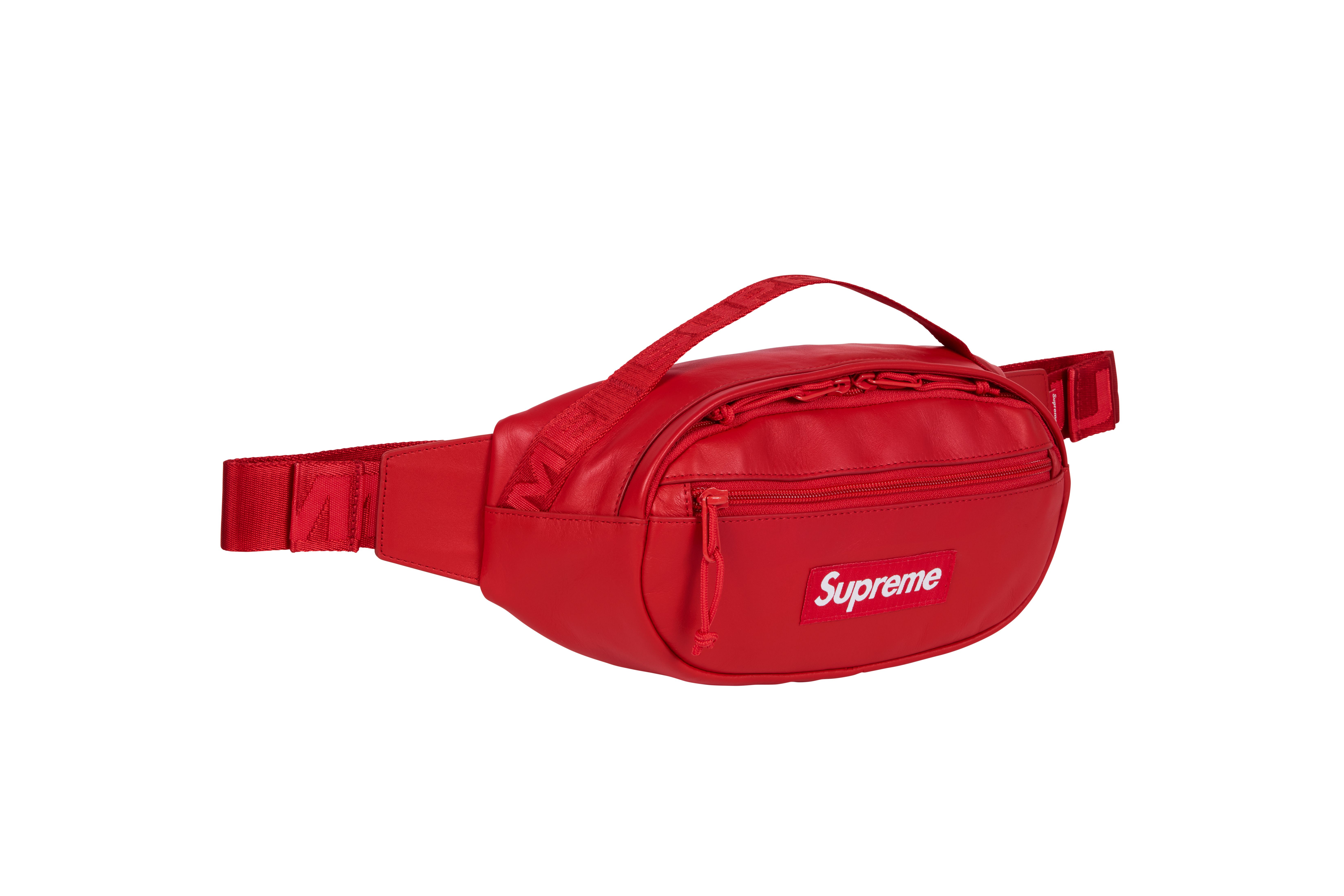 supreme leather waist bag