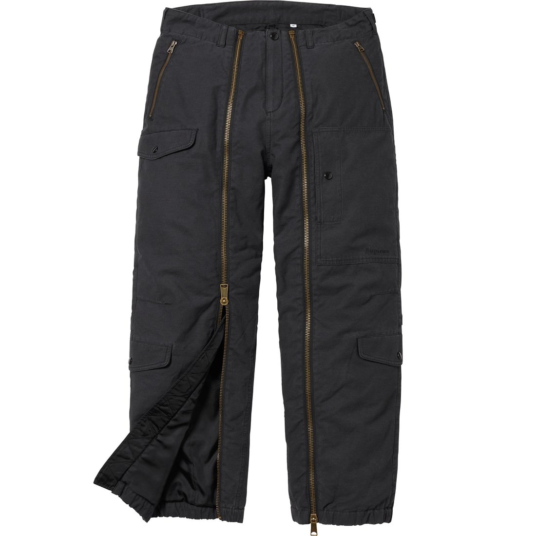 Details on Alpha Industries Cotton Twill Flight Pant Black from fall winter
                                                    2023 (Price is $348)