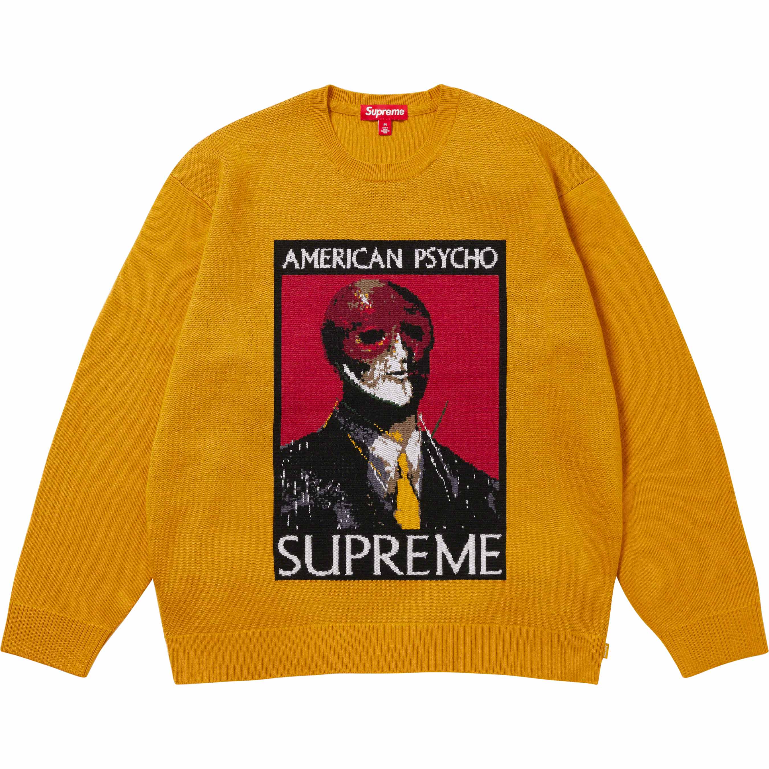 SUPREME American Psycho Sweater M マスタード-
