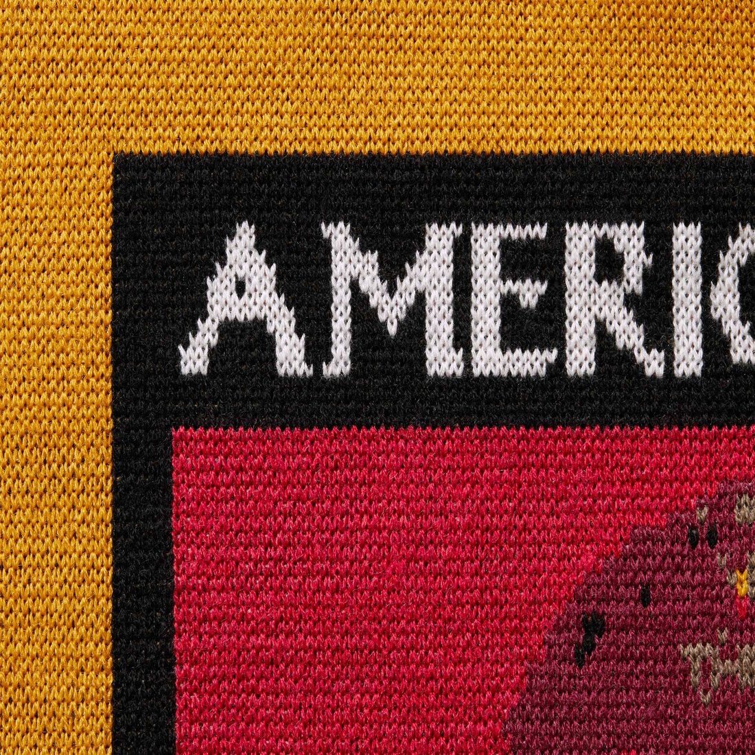 Details on American Psycho Sweater Yellow from fall winter
                                                    2023 (Price is $178)