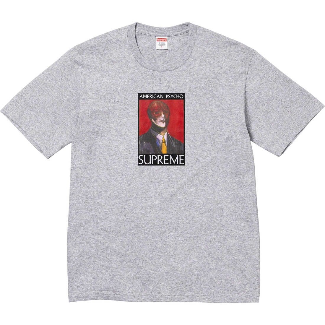 Details on American Psycho Tee Heather Grey from fall winter
                                                    2023 (Price is $48)