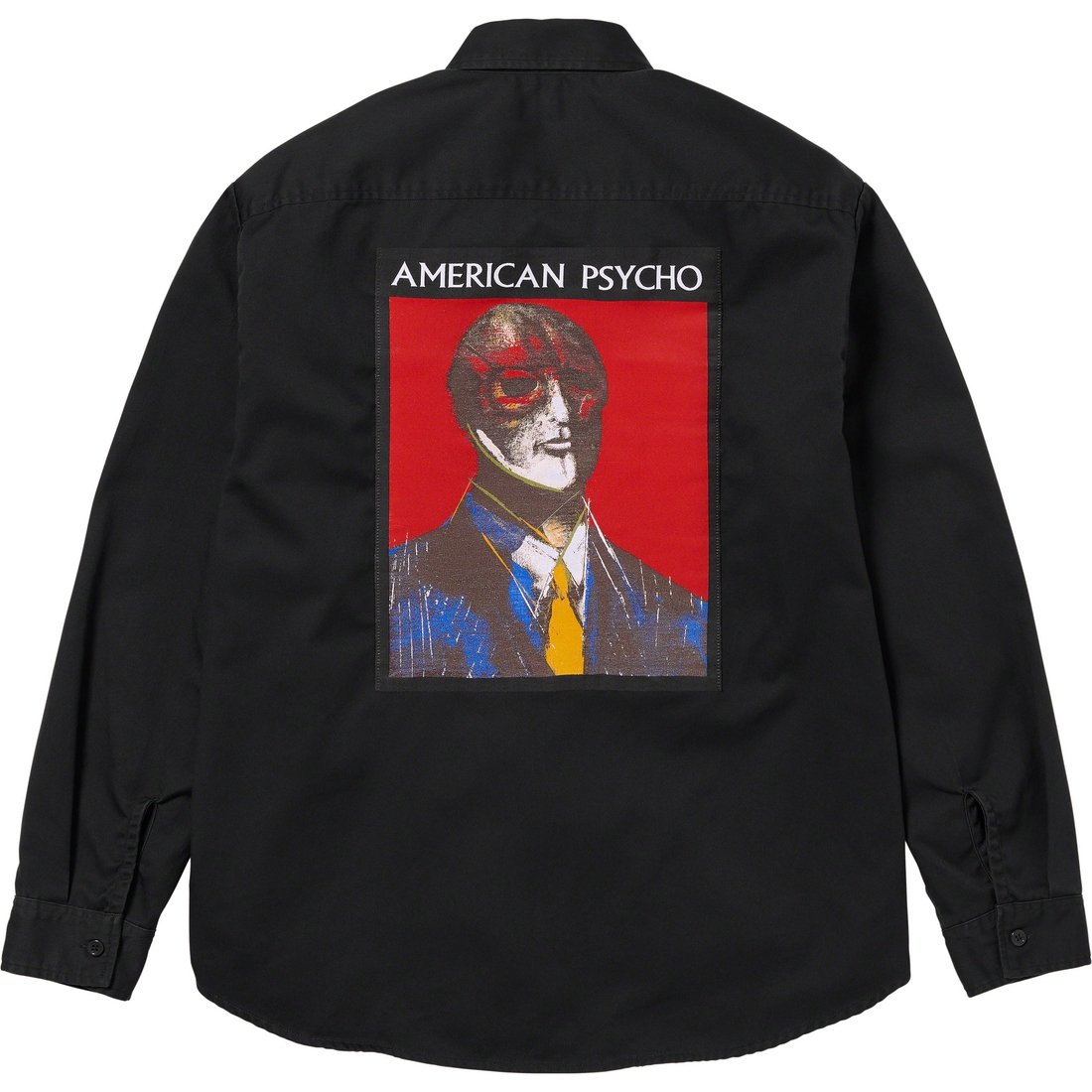 Details on American Psycho Work Shirt Black from fall winter
                                                    2023 (Price is $148)