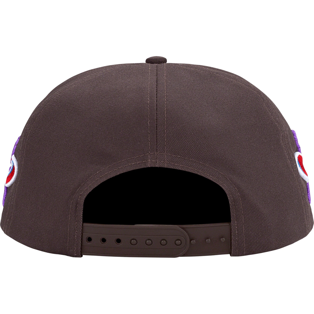 Details on AOI Spellout 5-Panel Dark Brown from fall winter
                                                    2023 (Price is $48)