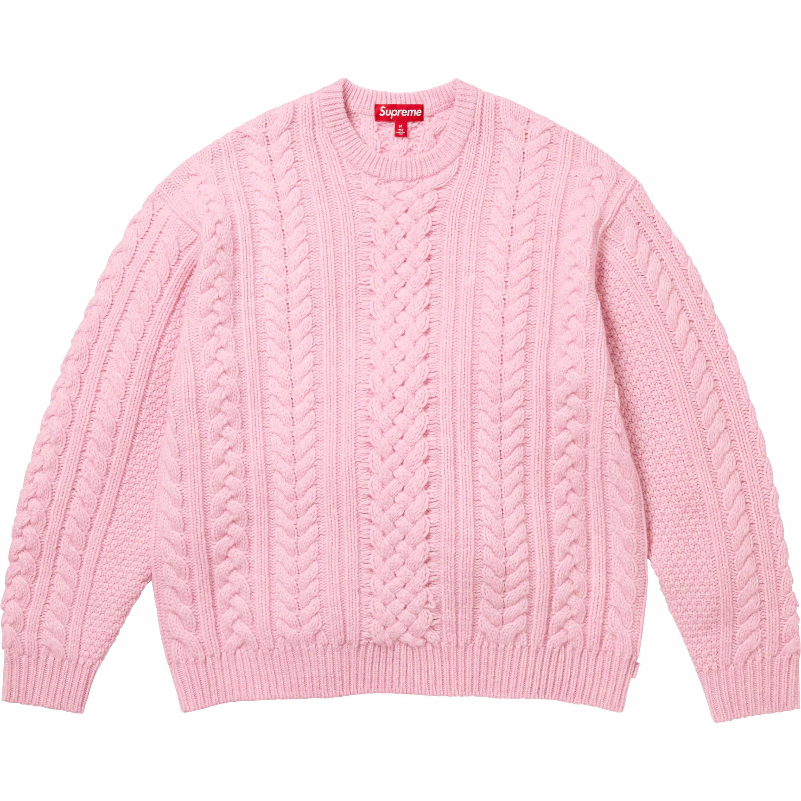 Supreme Applique Cable Knit Sweater S