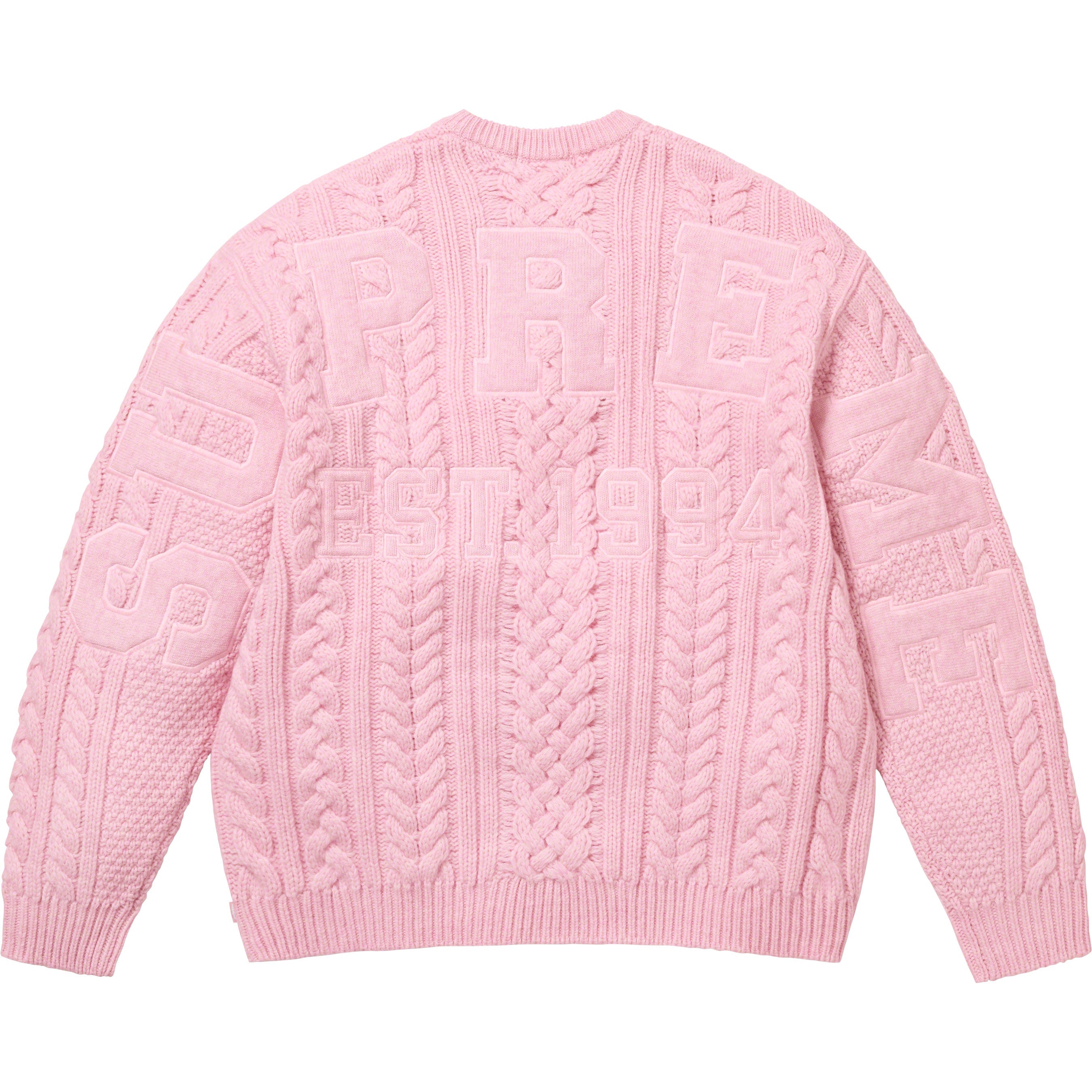 50%OFF Applique Supreme Cable Mサイズ Sweater Knit トップス ...