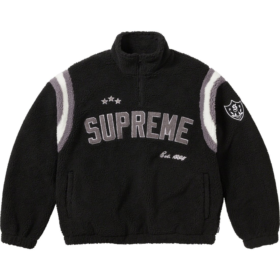 Details on Arc Half Zip Fleece Pullover Black from fall winter
                                                    2023 (Price is $188)