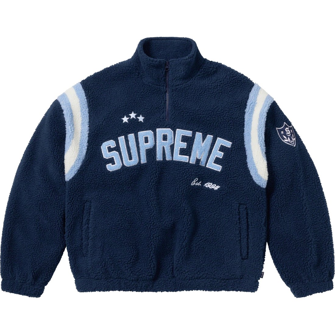 Details on Arc Half Zip Fleece Pullover Navy from fall winter
                                                    2023 (Price is $188)