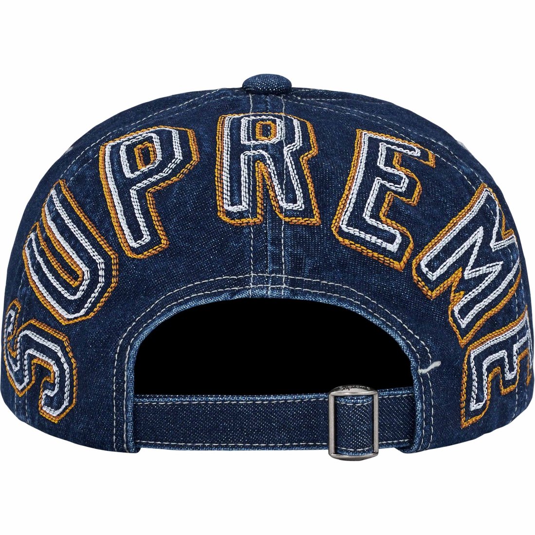 Details on Back Arc 6-Panel Denim from fall winter
                                                    2023 (Price is $48)