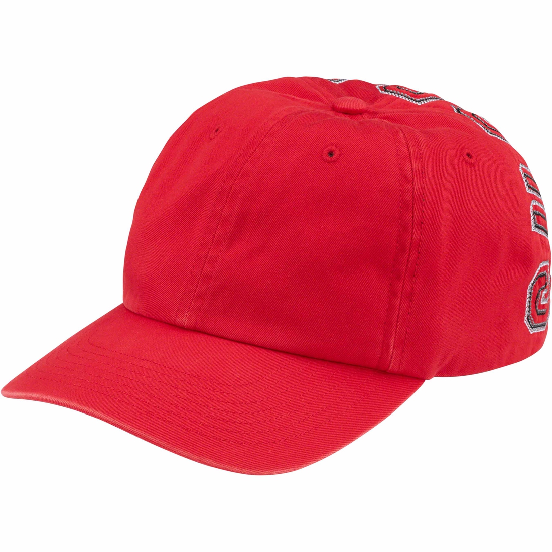 Details on Back Arc 6-Panel Red from fall winter
                                                    2023 (Price is $48)