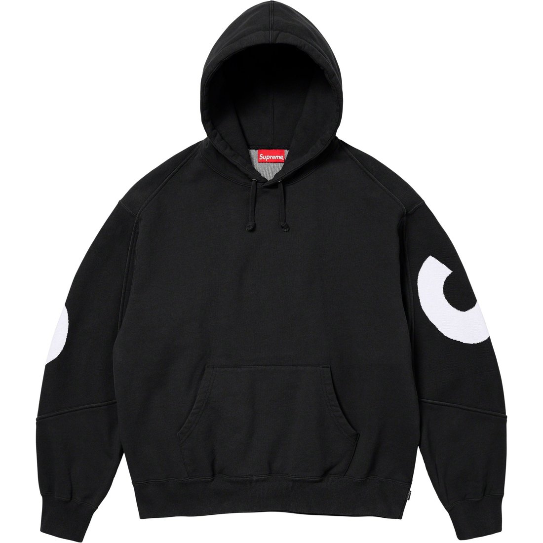 Supreme Big Logo Jacquard Hooded Sweatshirt (FW23) - Black - $168
