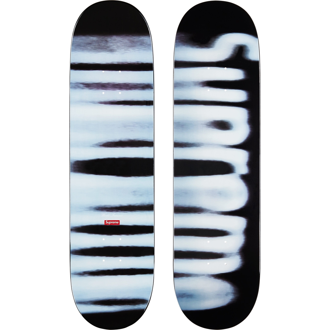 Details on Blurred Logo Skateboard Black - 8.375" x 32" from fall winter
                                                    2023 (Price is $60)