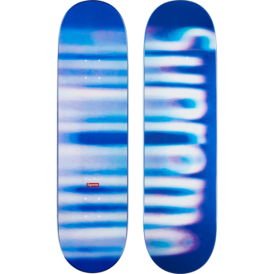 Details on Blurred Logo Skateboard Blue - 8.625" x 32.25" from fall winter
                                                    2023 (Price is $60)