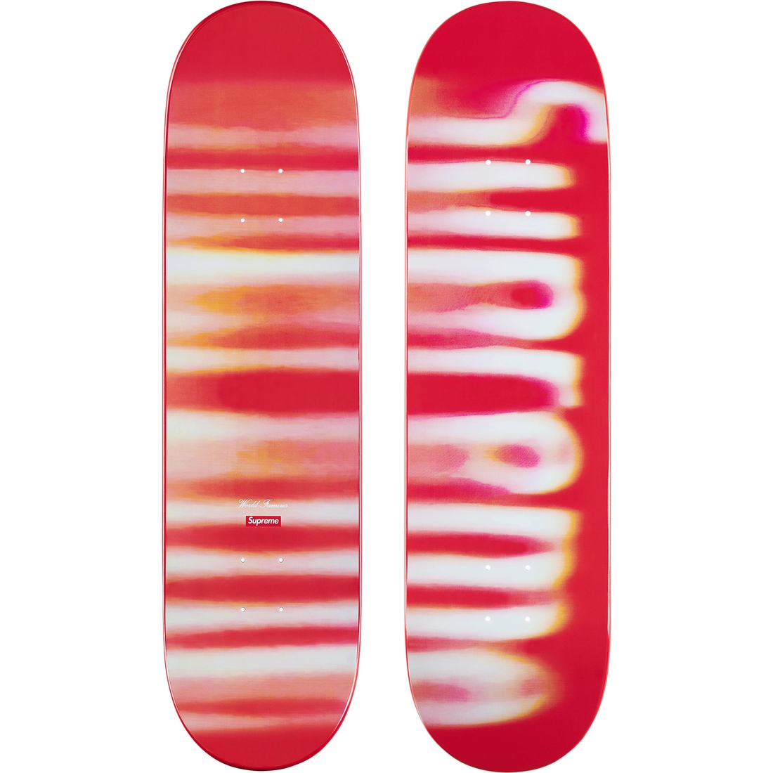 Details on Blurred Logo Skateboard Red - 8.5" x 32" from fall winter
                                                    2023 (Price is $60)