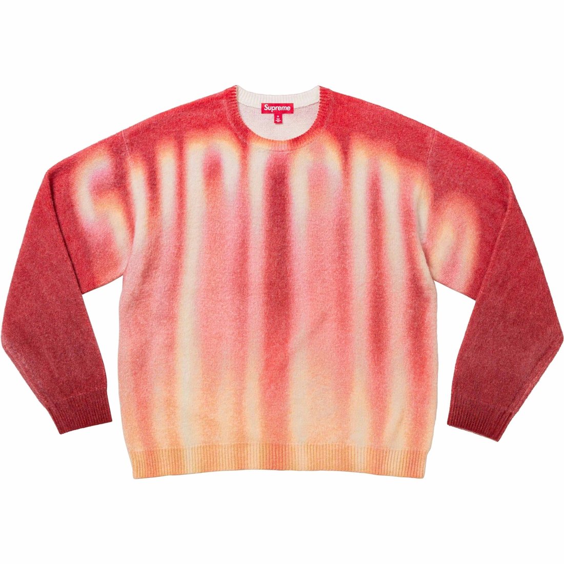 Details on Blurred Logo Sweater Red from fall winter
                                                    2023 (Price is $178)