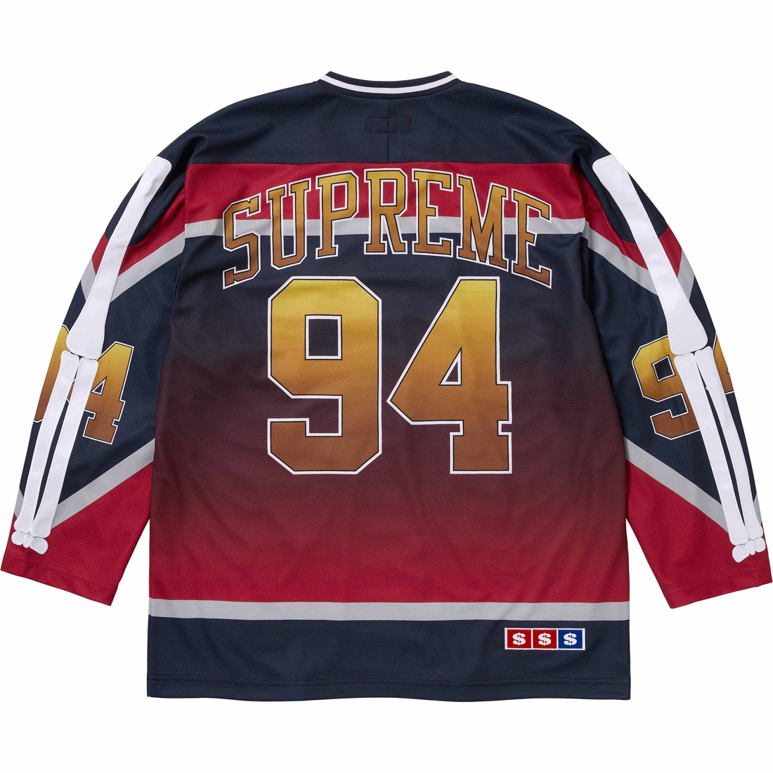 Details on Bones Hockey Jersey Multicolor from fall winter 2023 (Price is $148)