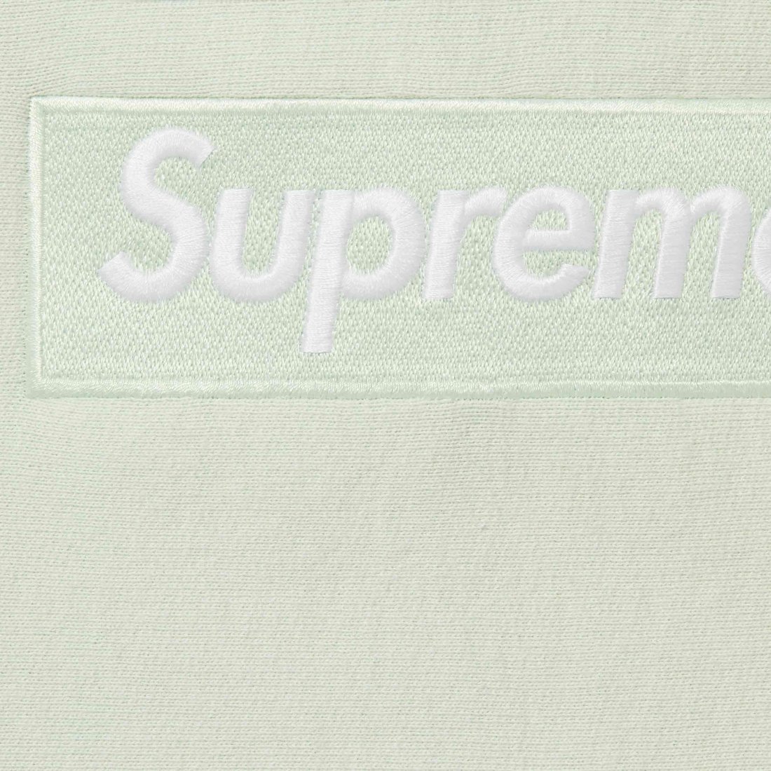 Details on Box Logo Hooded Sweatshirt Light Green from fall winter
                                                    2023 (Price is $168)