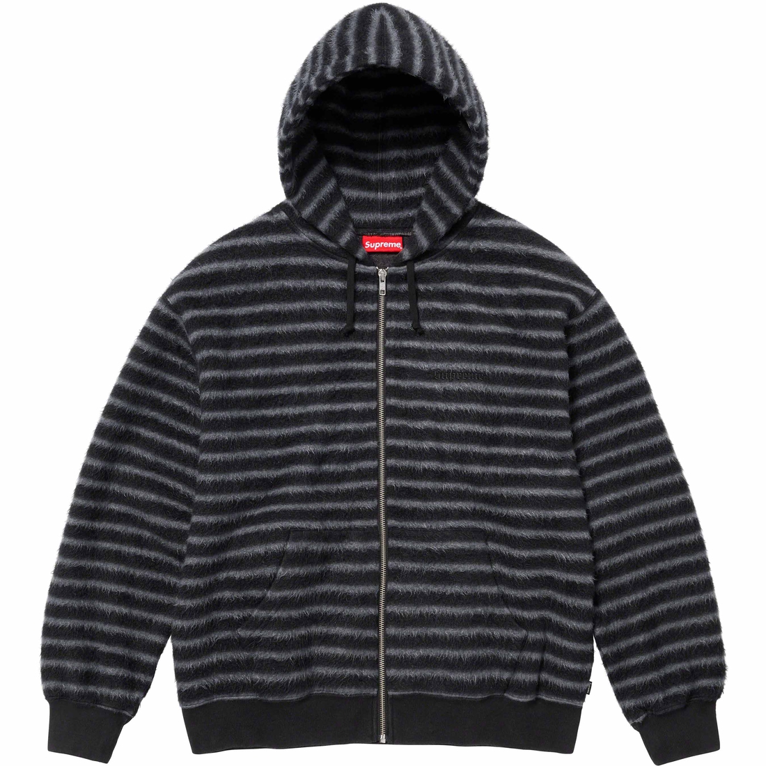 Details on Brushed Zip Up Hooded Sweatshirt Black from fall winter
                                                    2023 (Price is $168)